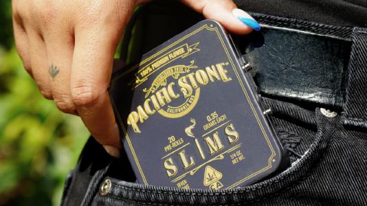 Slims pre-rolls fit inside your pocket.